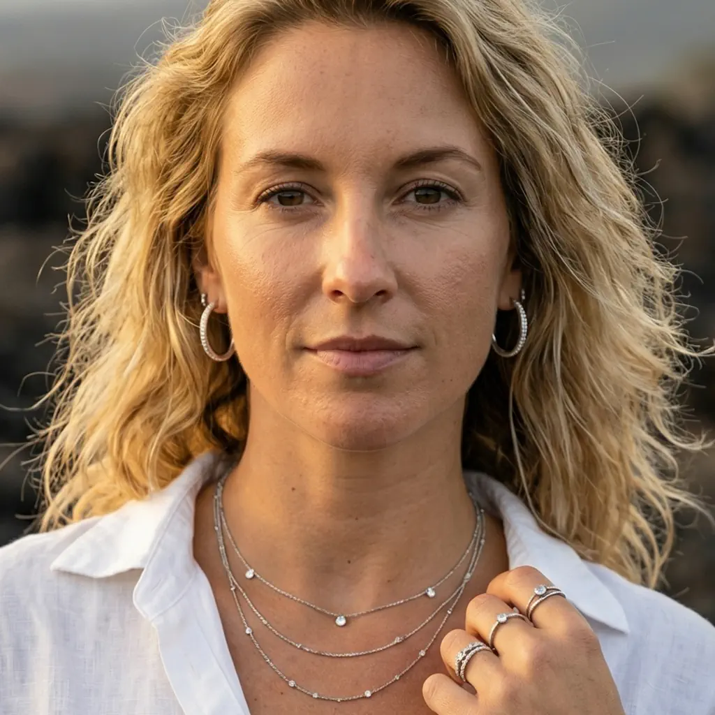 „Eleganter Silberschmuck mit Edelsteinen für besondere Anlässe – Stilvolle Ringe und Halsketten“