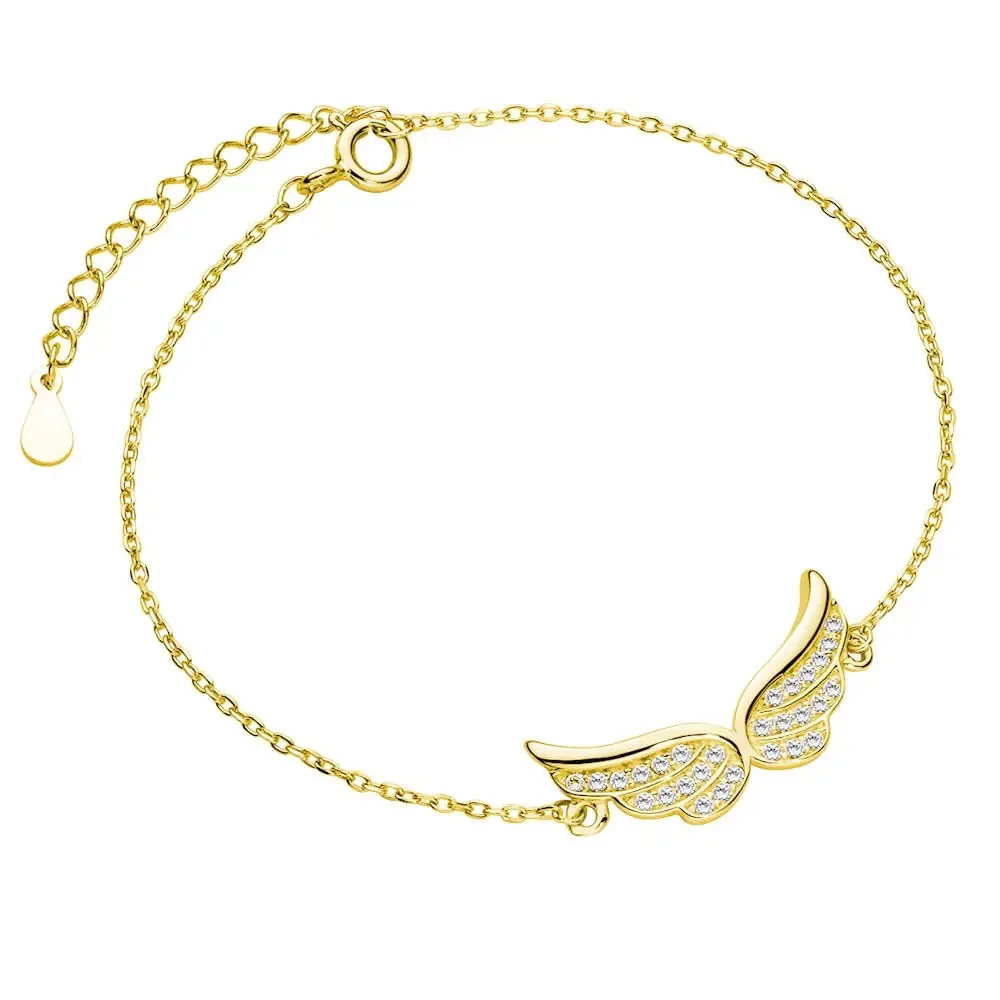 Armband mit Engelsflügeln gold