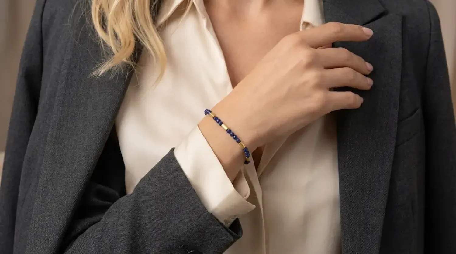Preview: Armband Lagertha Sterling Silber mit  Lapislazuli Steine