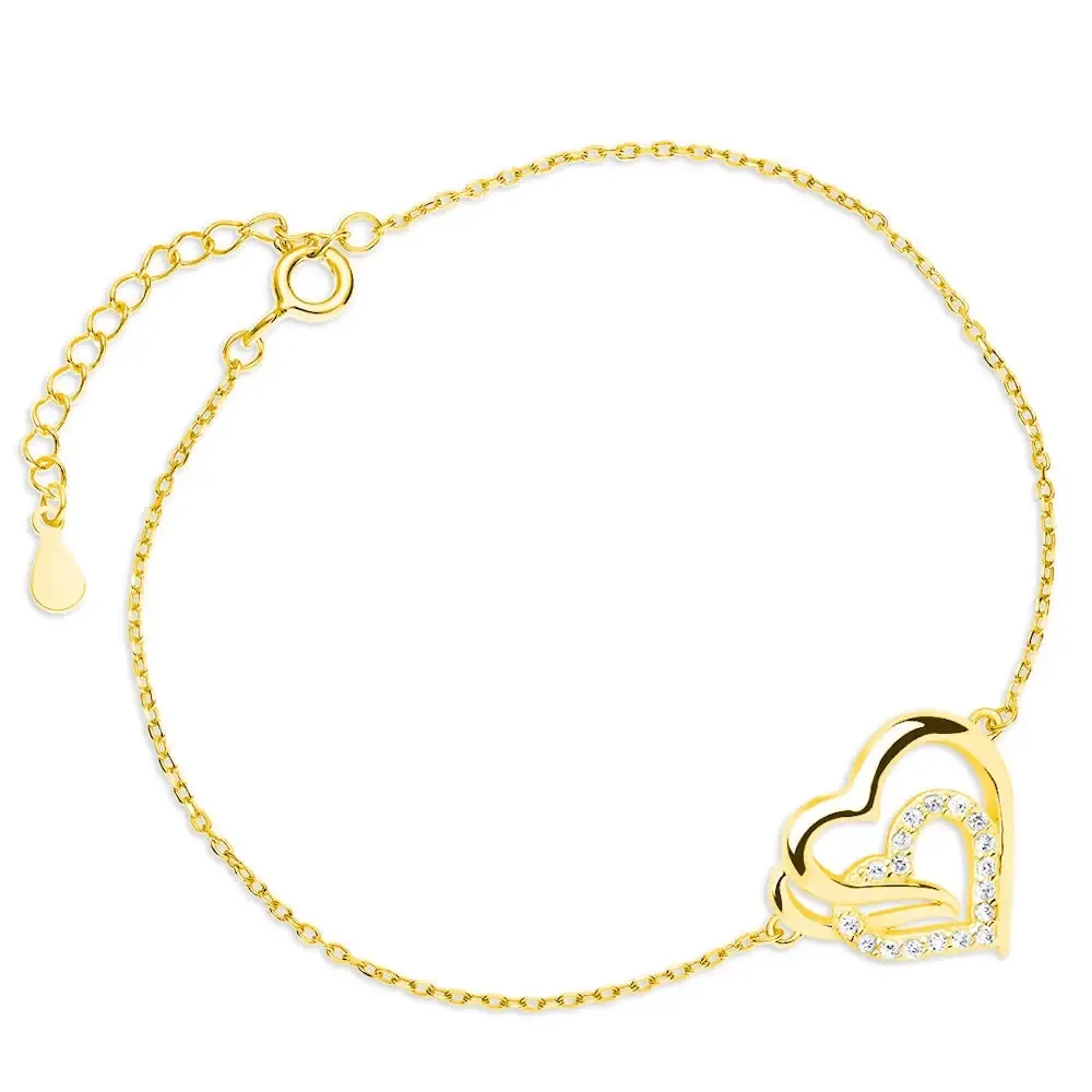 Silber Armband mit Herz Anhänger