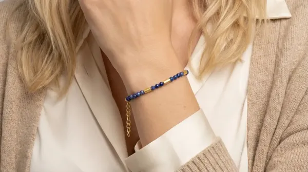 Armband Lagertha Sterling Silber mit  Lapislazuli Steine