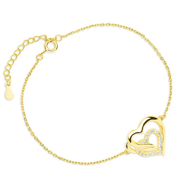 Silber Armband mit Herz Anhänger