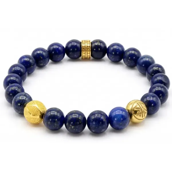 Armband Wilko Sterling Silber 18K Vergoldet mit Lapislazuli Steine
