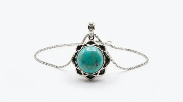 Halskette Ama Sterling Silber mit Türkis Anhänger